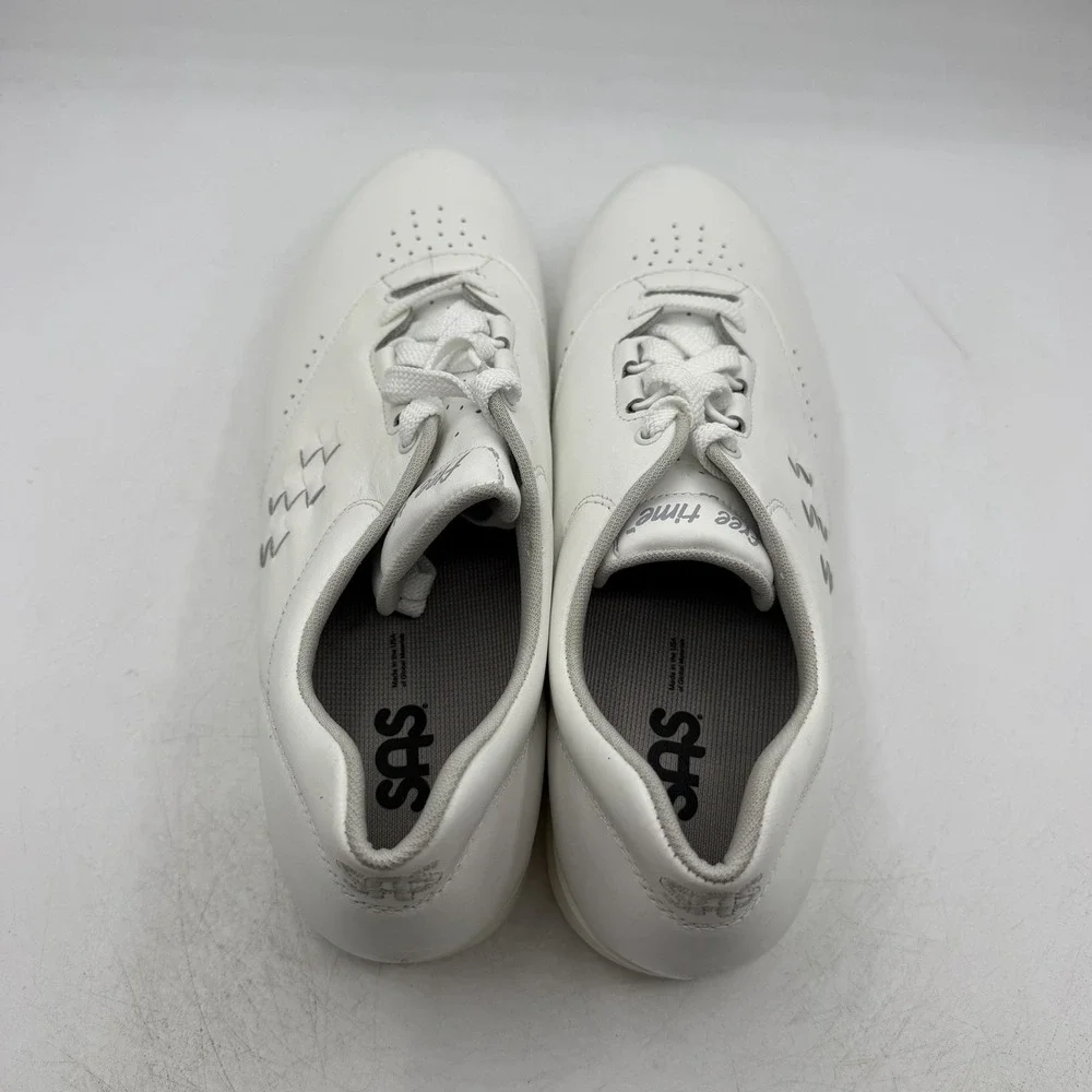 SAS Free Time Shoes Womens 10.5 M White Leather Walking Comfort Tripad Lace Up